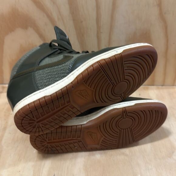 Nike Dunk High Sky Hi Hidden Wedge Forest Green Gum Sneakers Women’s Size 8 Camo - Picture 8 of 8